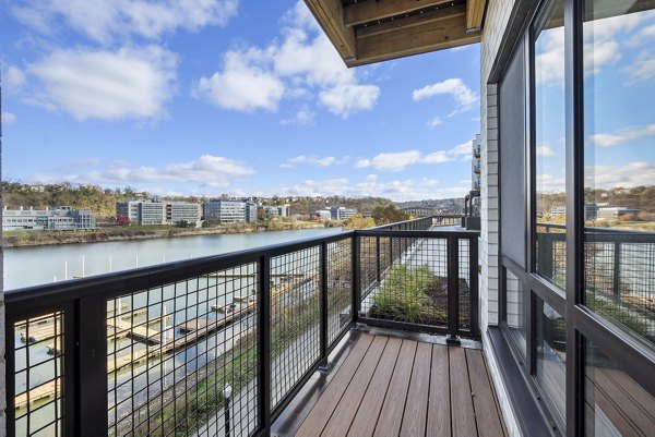 balcony at The Park at Southside Works Apartments