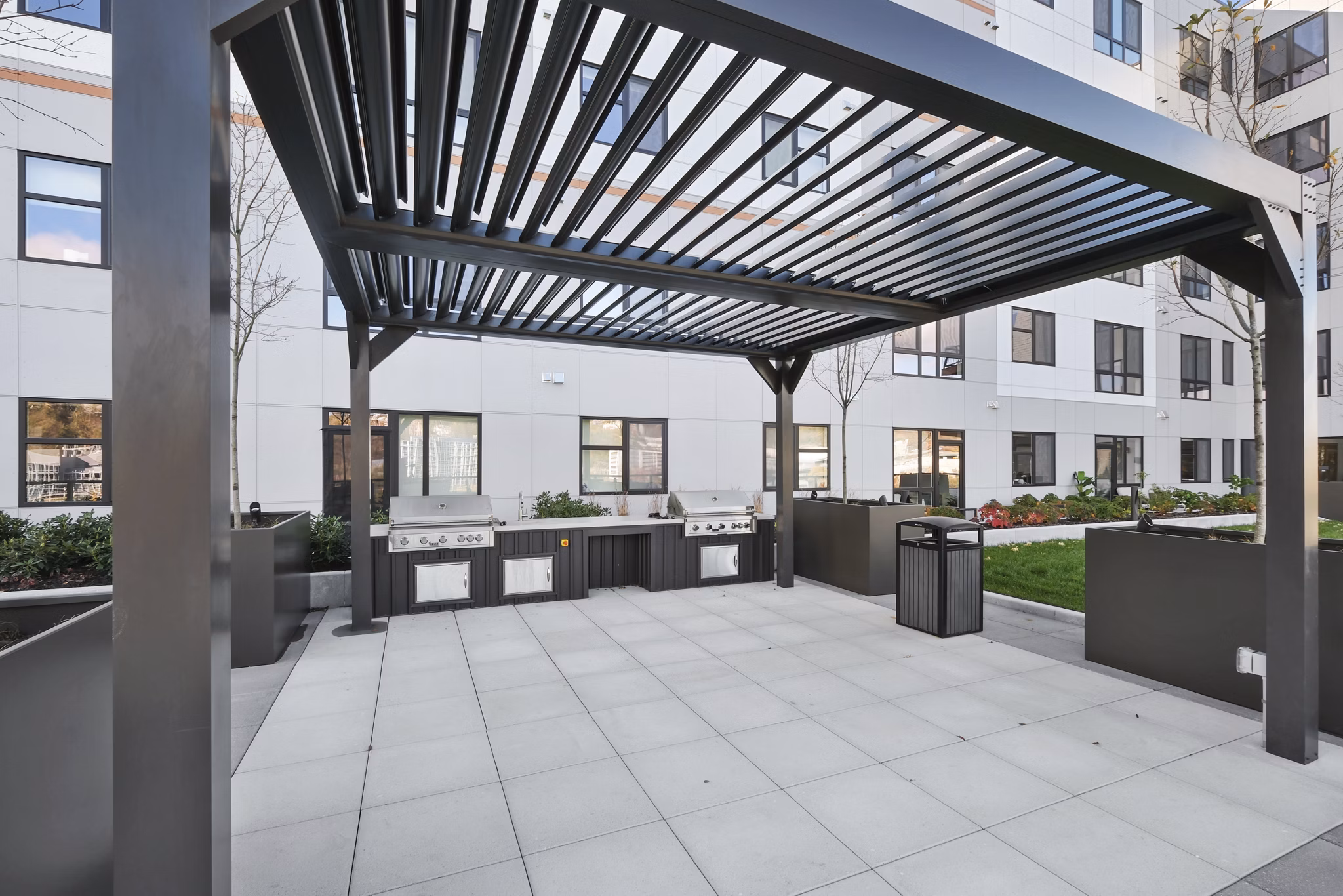 grill area at The Park at Southside Works Apartments