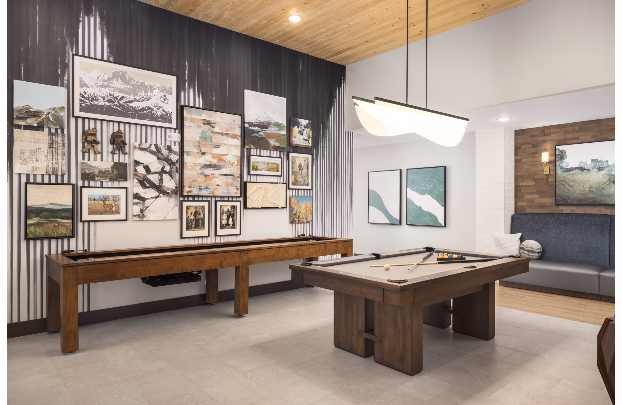 game room at Allaso Peak Apartments