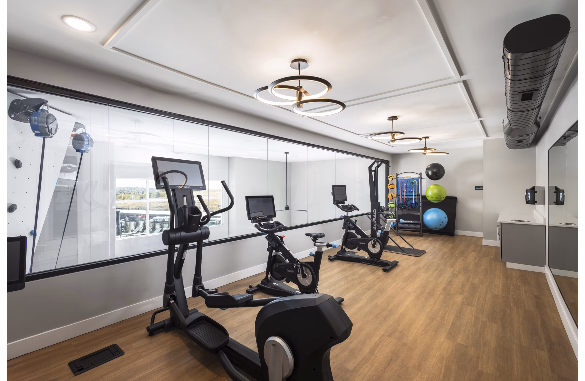 fitness center at Allaso Peak Apartments