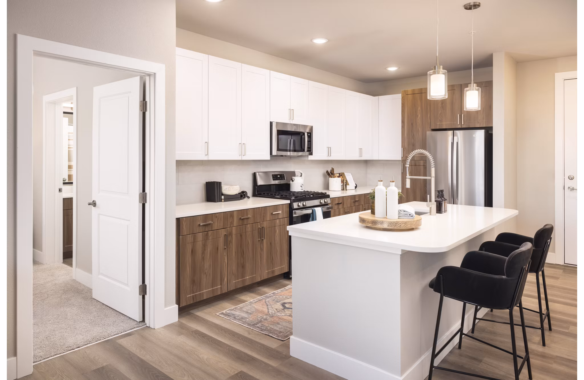 kitchen at Allaso Peak Apartments