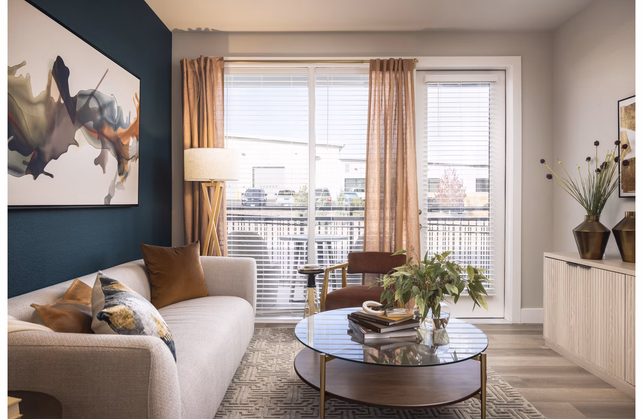 living room at Allaso Peak Apartments