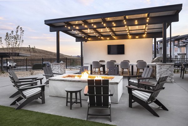 fire pit at Allaso Peak Apartments