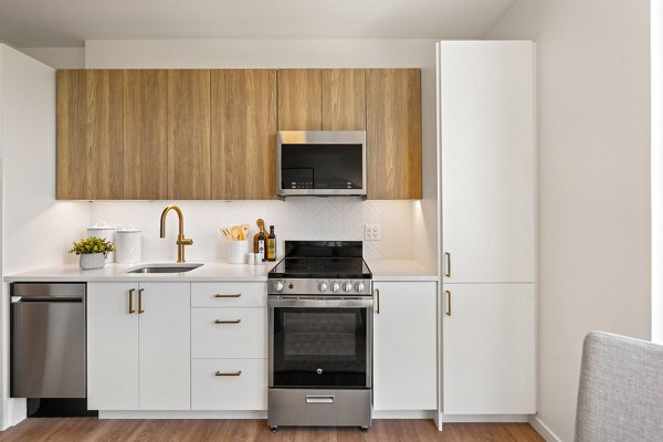 kitchen at Hew at 1515 Apartments 