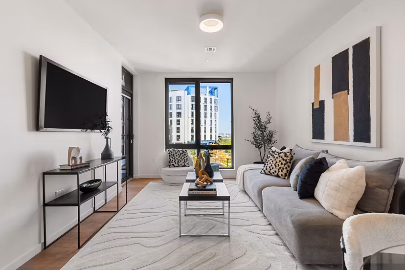 living room at Hew at 1515 Apartments 