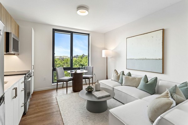 living room at Hew at 1515 Apartments 