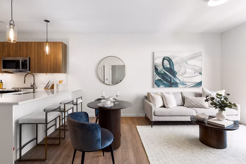 living room at Hew at 1515 Apartments 