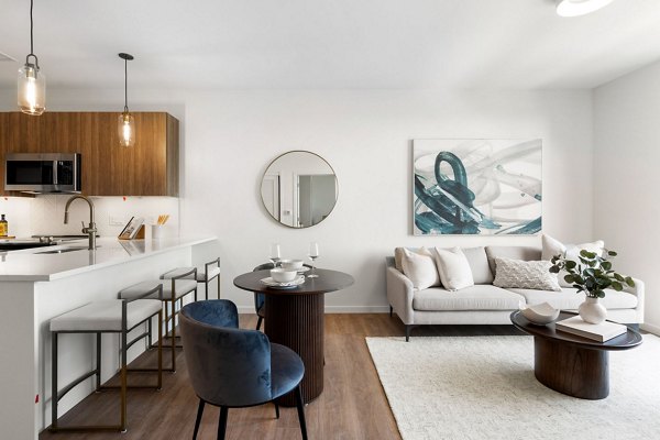 living room at Hew at 1515 Apartments 