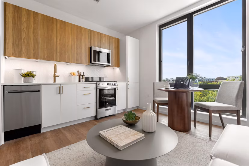 living room at Hew at 1515 Apartments 