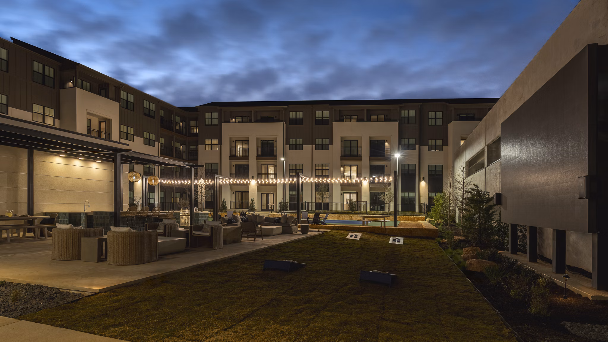 patio at The Mia Apartments
