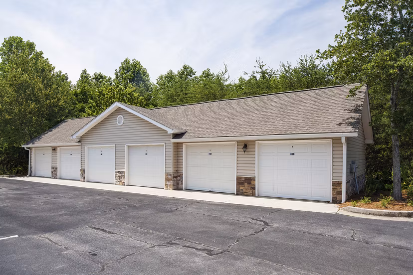 Secure parking garage at Avana Portico Apartments in vibrant community