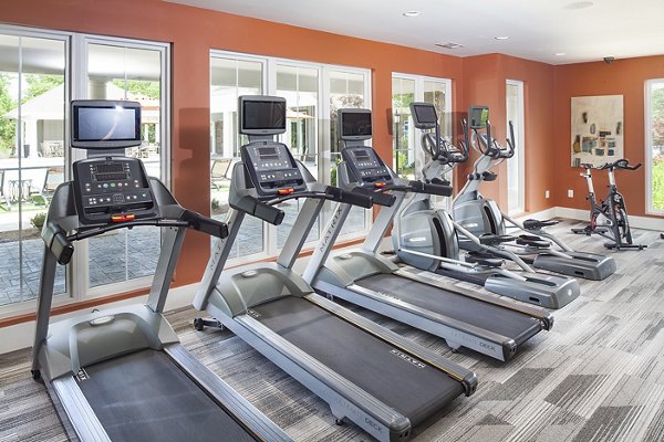 Modern fitness center with state-of-the-art equipment at Avana Portico Apartments