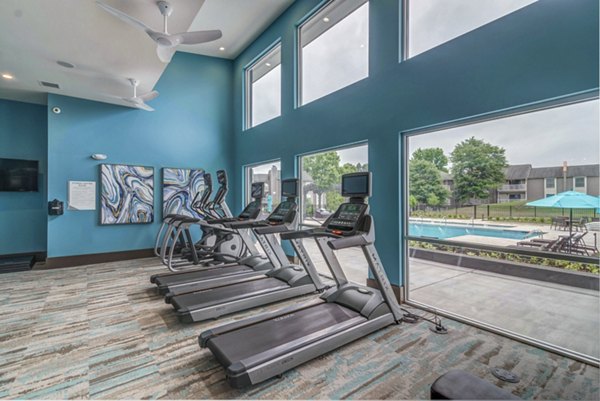 Modern fitness center with state-of-the-art equipment at Avana Matthews Apartments, ideal for luxury living