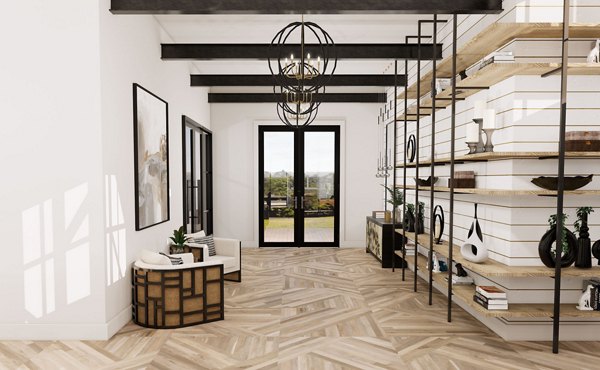 Clubhouse featuring modern design and amenities at Alta Harris Farms Apartments