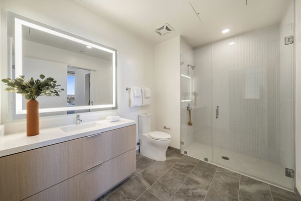 bathroom at Opus LA Apartments 