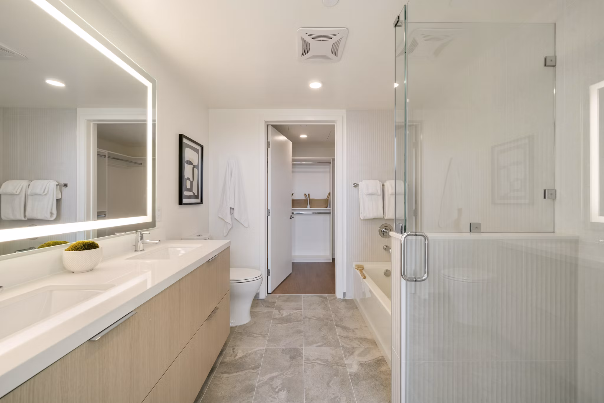 bathroom at Opus LA Apartments 