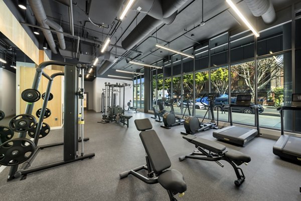 fitness center at Opus LA Apartments 