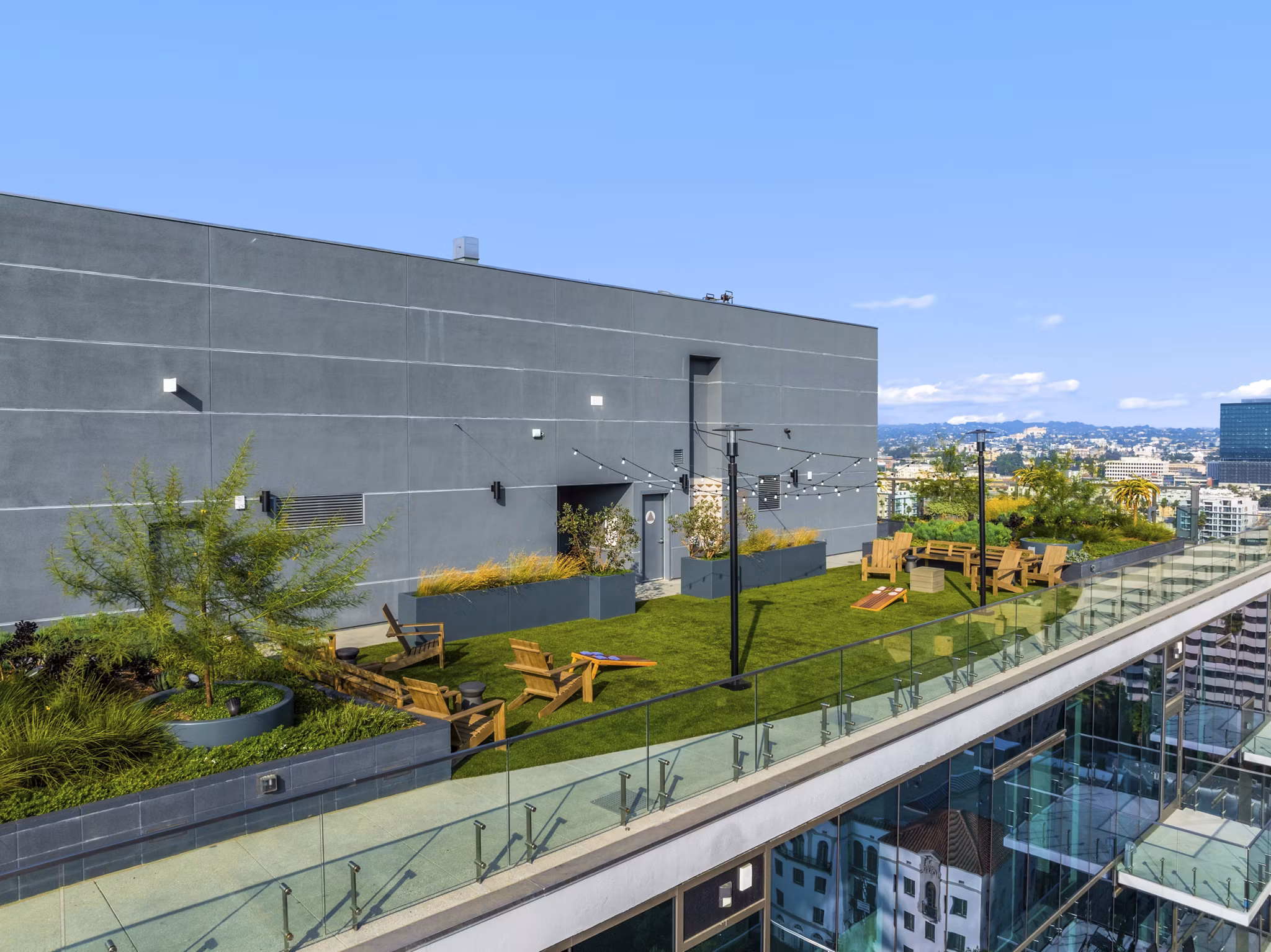 patio at Opus LA Apartments