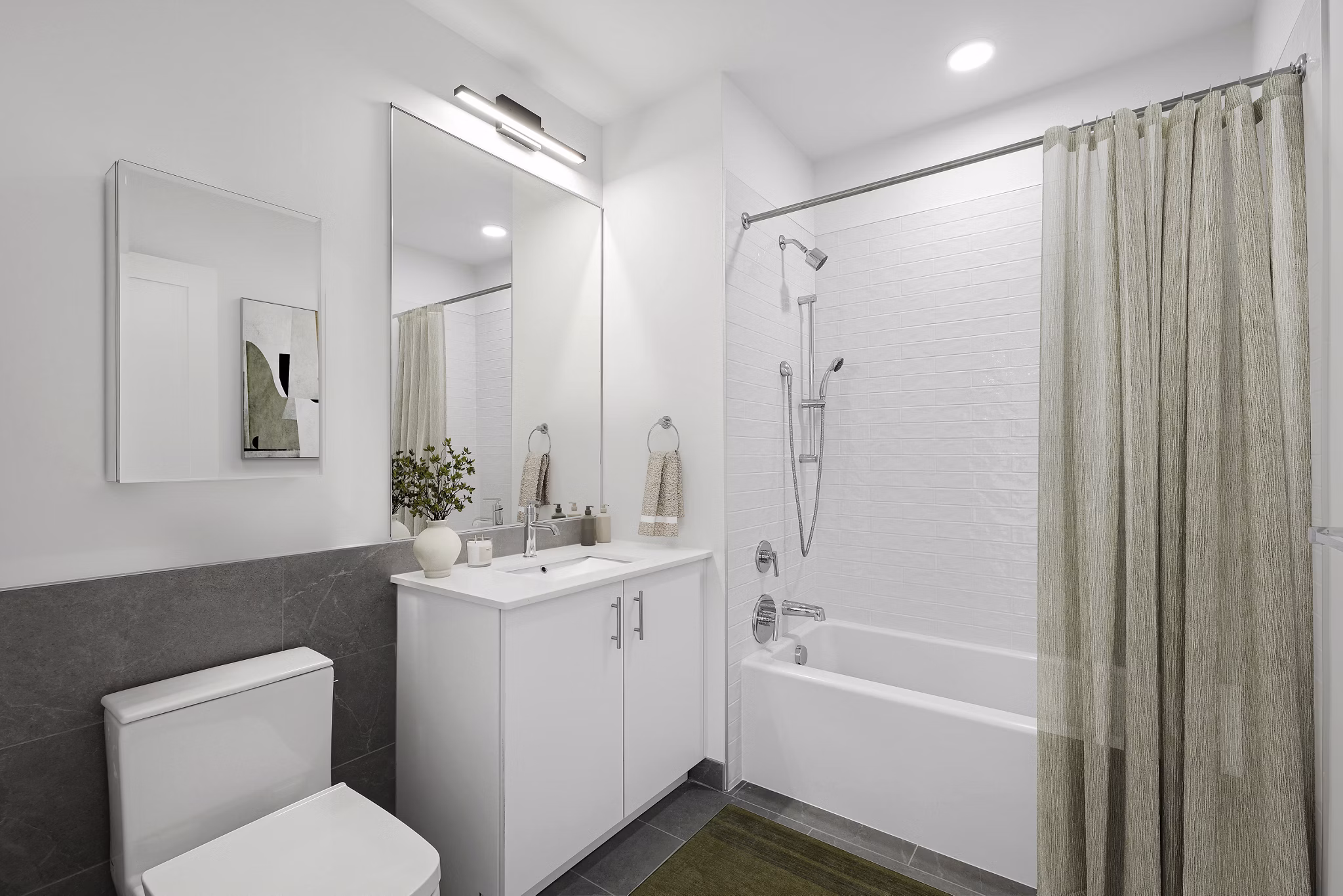 bathroom at The Glade on Laurel Apartments