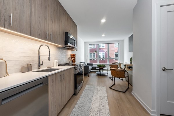 kitchen at The Glade on Laurel Apartments 