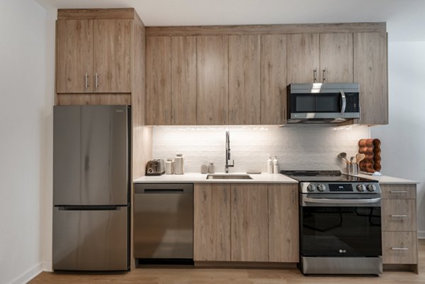 kitchen at The Glade on Laurel Apartments 