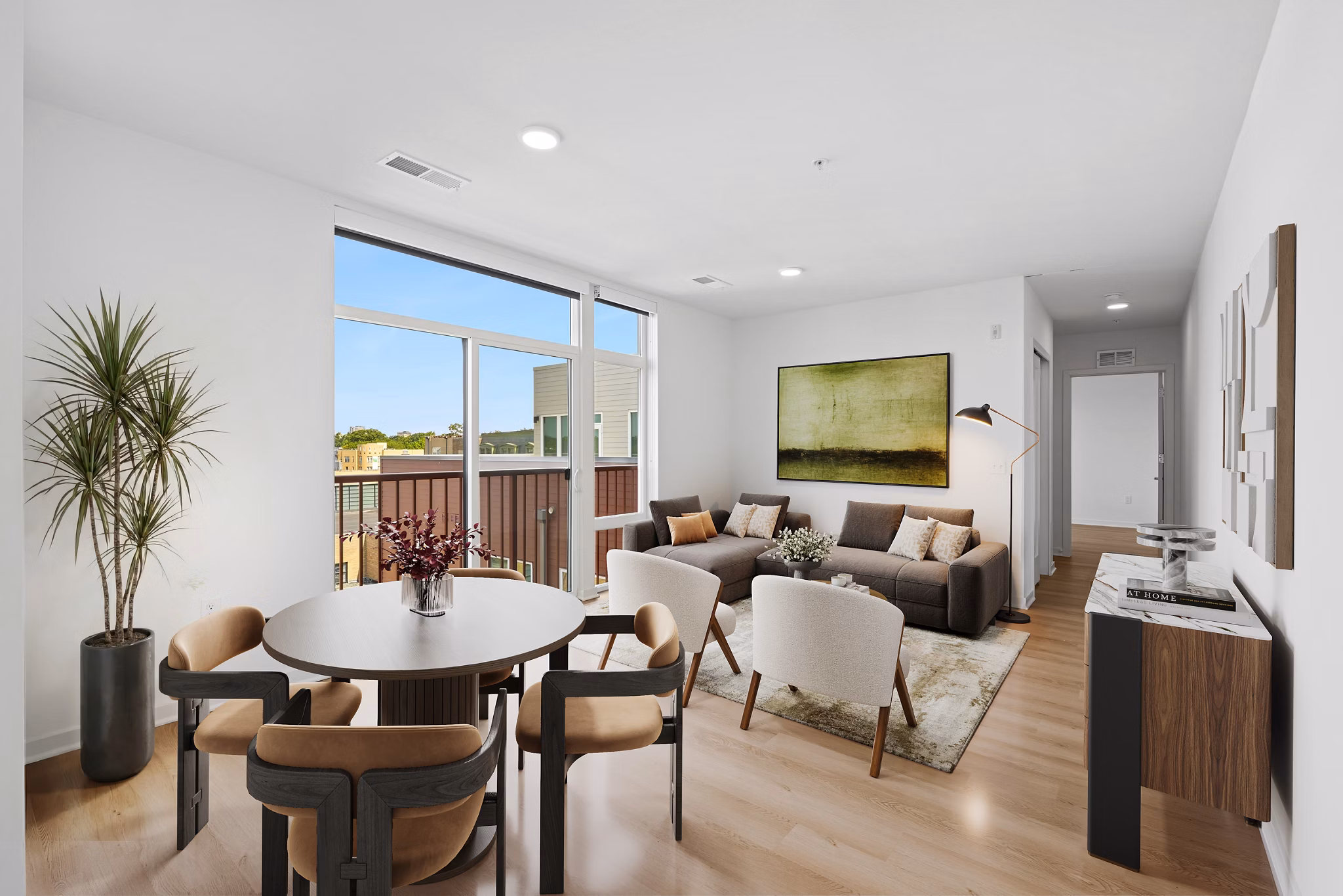 living room at The Glade on Laurel Apartments