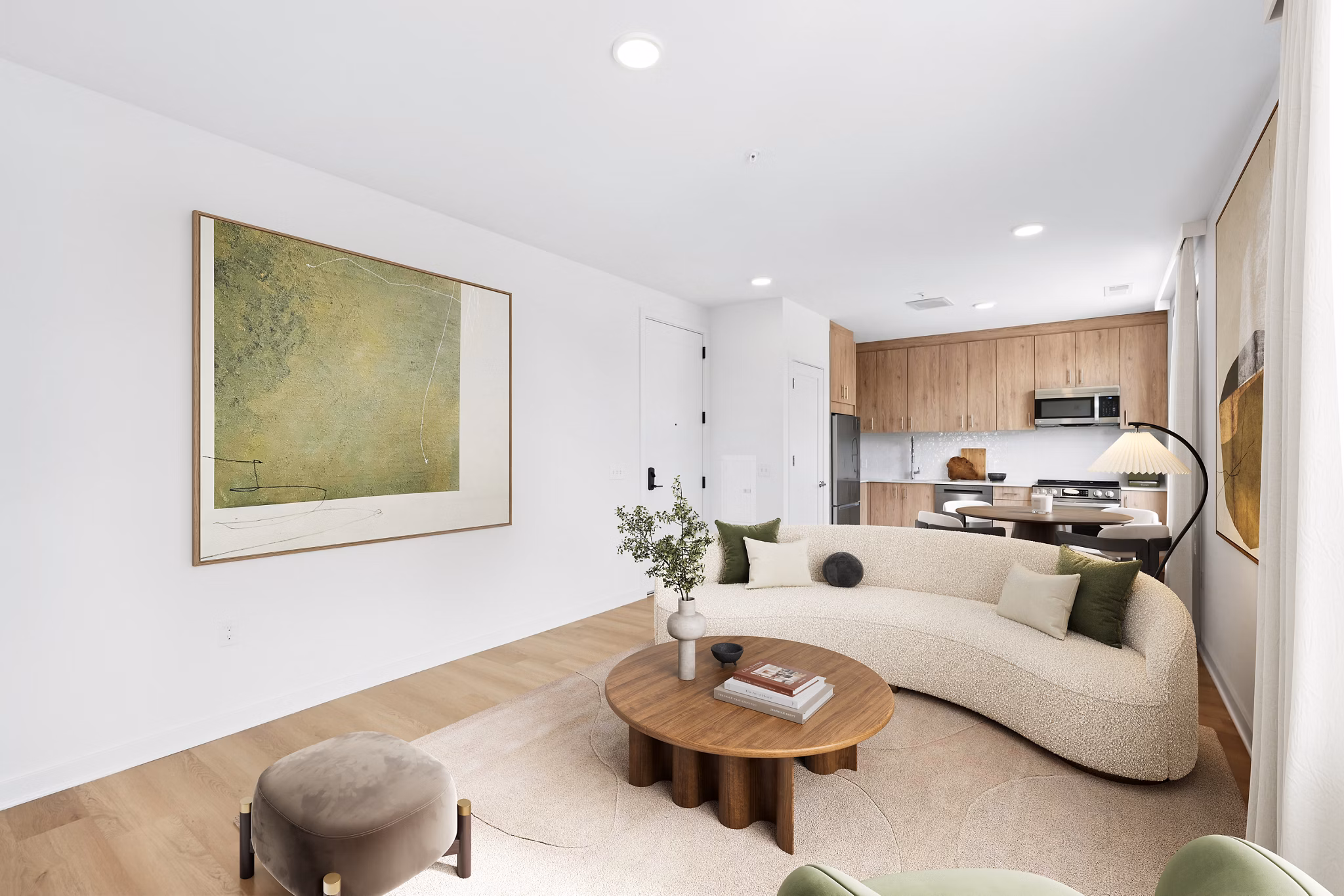 living room at The Glade on Laurel Apartments