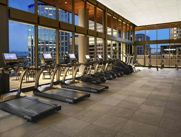 fitness center at Astra Tower Apartments 