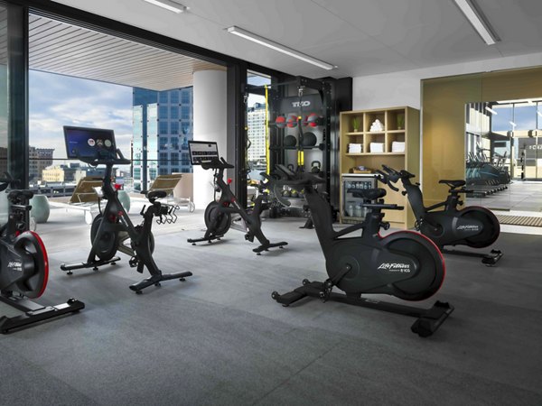 fitness center at Astra Tower Apartments 