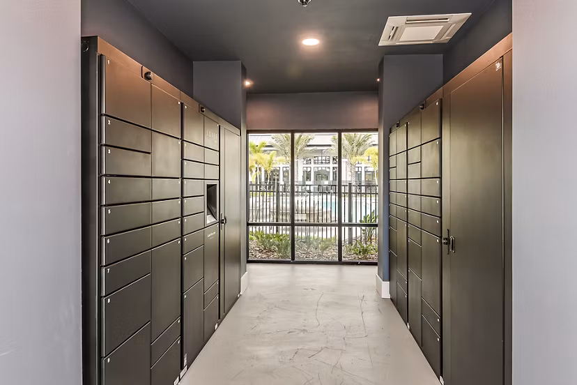 mail room at Encore Narcoossee Apartments 