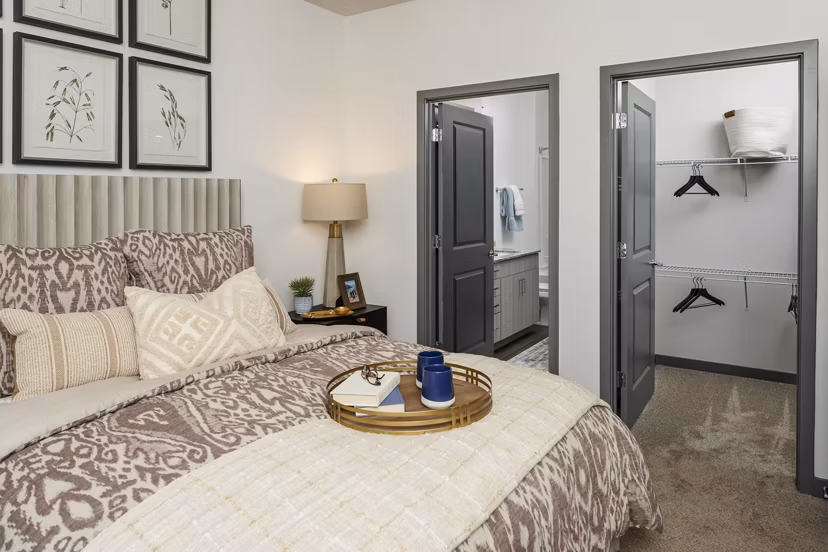 bedroom at The Dorsey by Alta Apartments