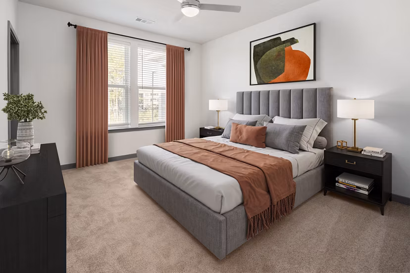 bedroom at The Dorsey by Alta Apartments