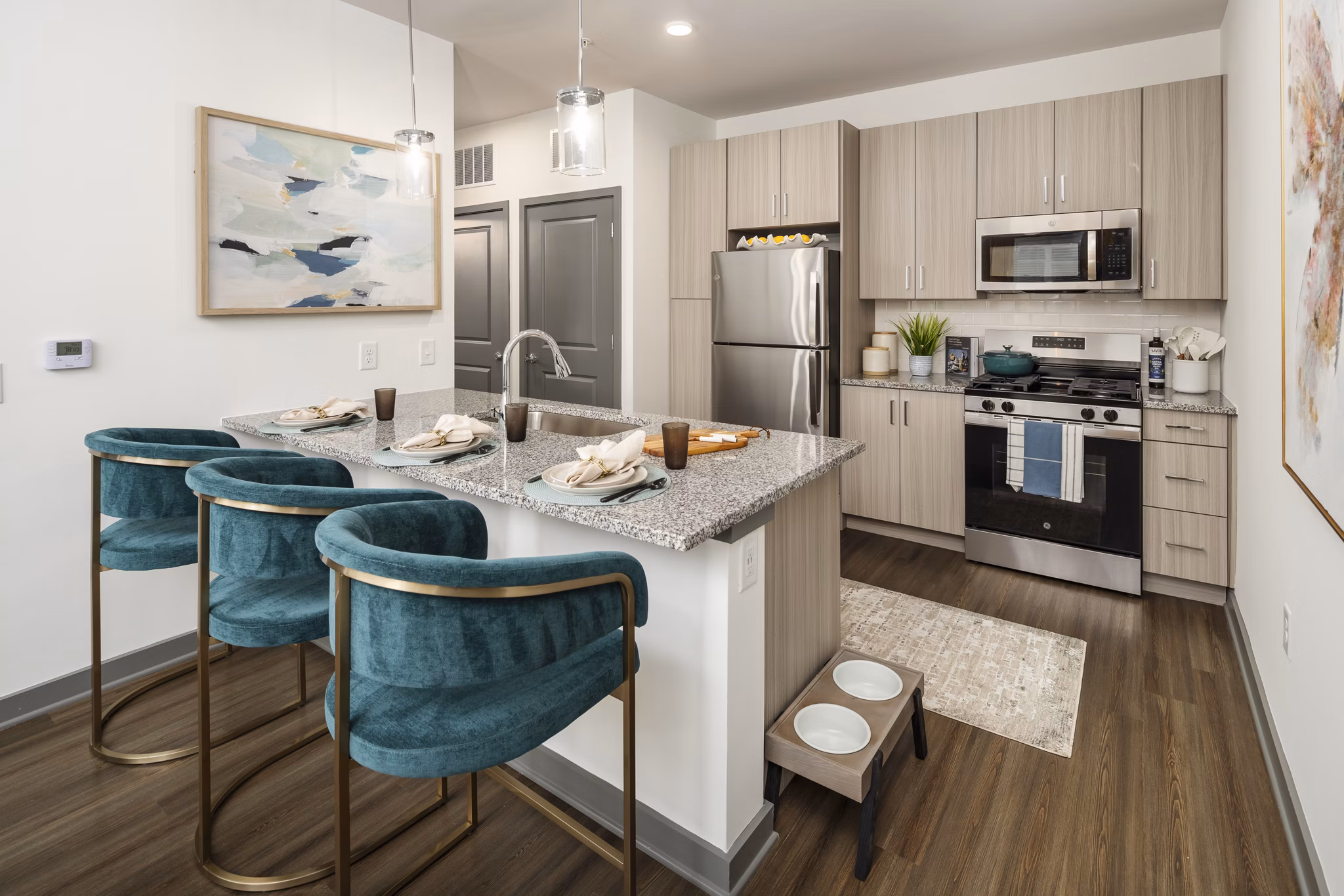 kitchen at The Dorsey by Alta Apartments