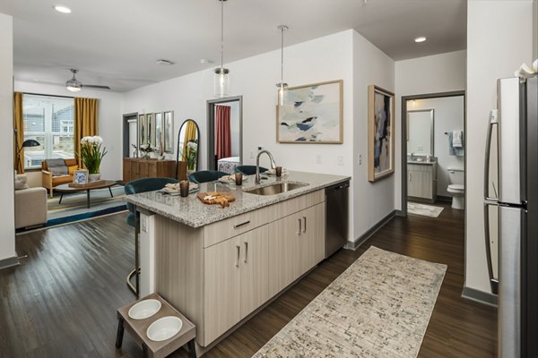 living room at The Dorsey by Alta Apartments