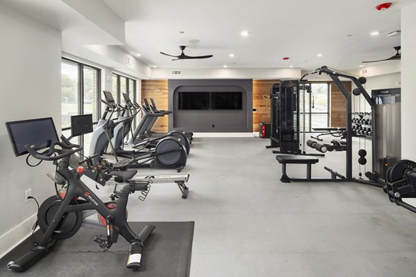 fitness center at The Dalton by Alta Apartments 