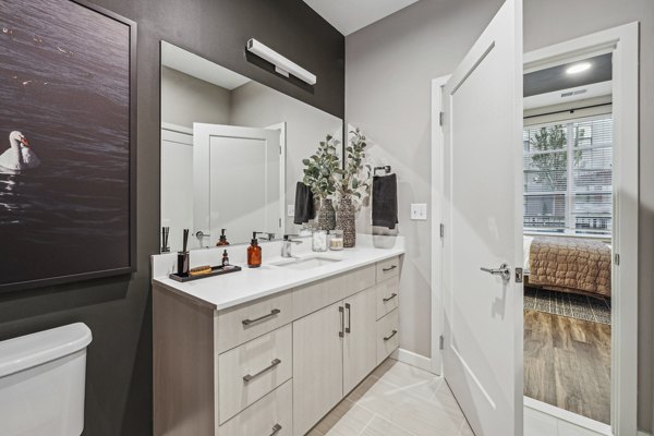 bathroom at The Quill by Alta Apartments