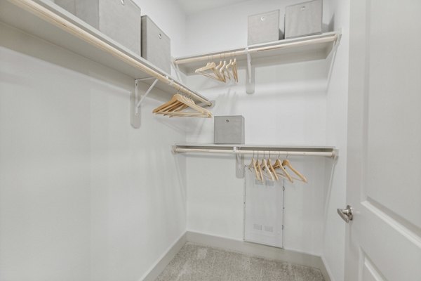 Spacious closet with built-in shelving in Alta Grandway Apartments