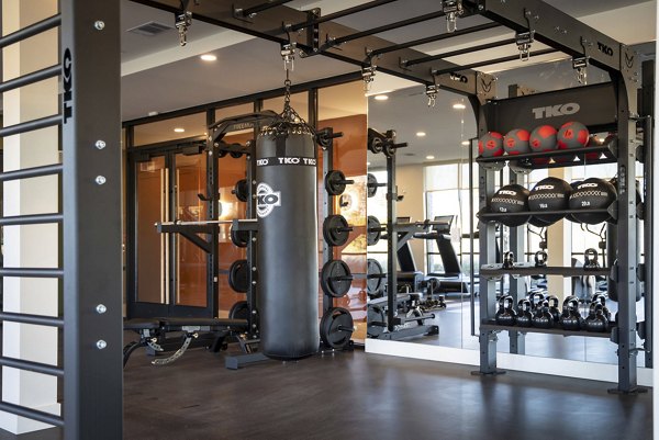 fitness center at Residences at OAK Apartments