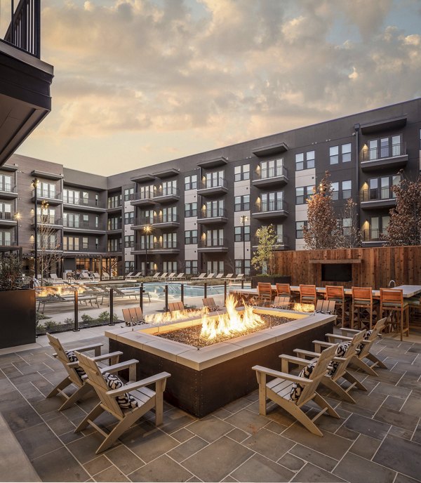 fire pit at Residences at OAK Apartments