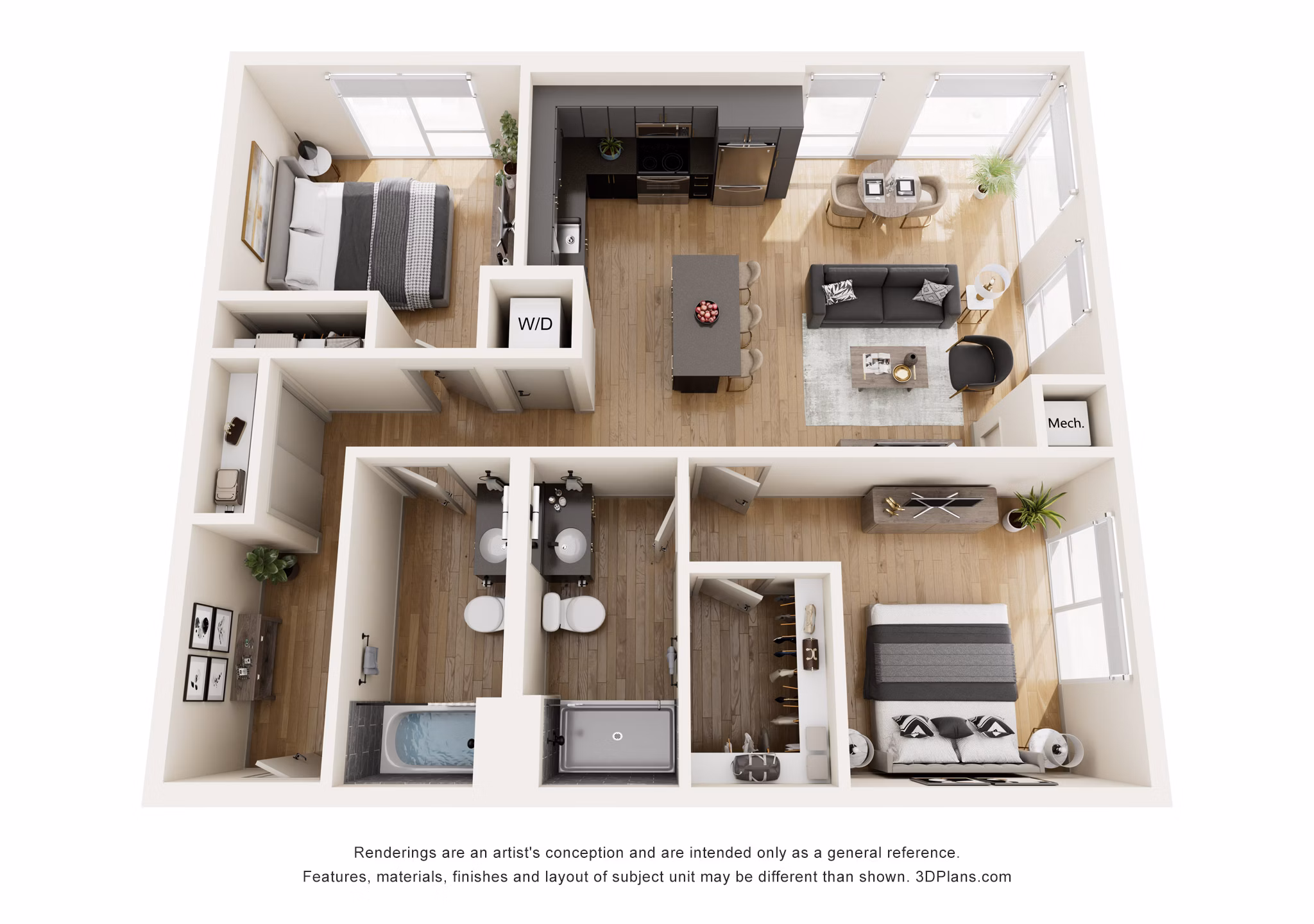 C1 floor plan at Broadstone Riva Apartments