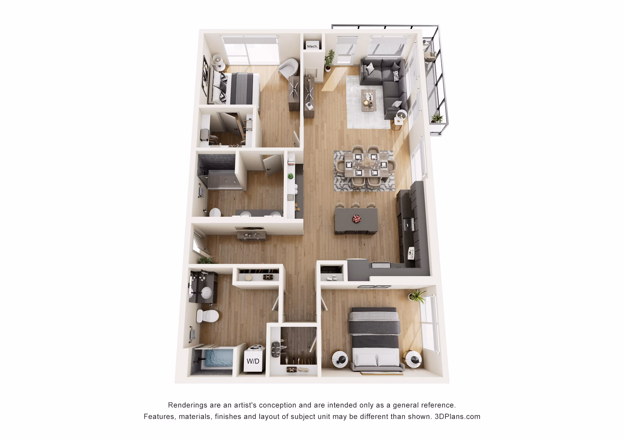 C3 PH floor plan at Broadstone Riva Apartments