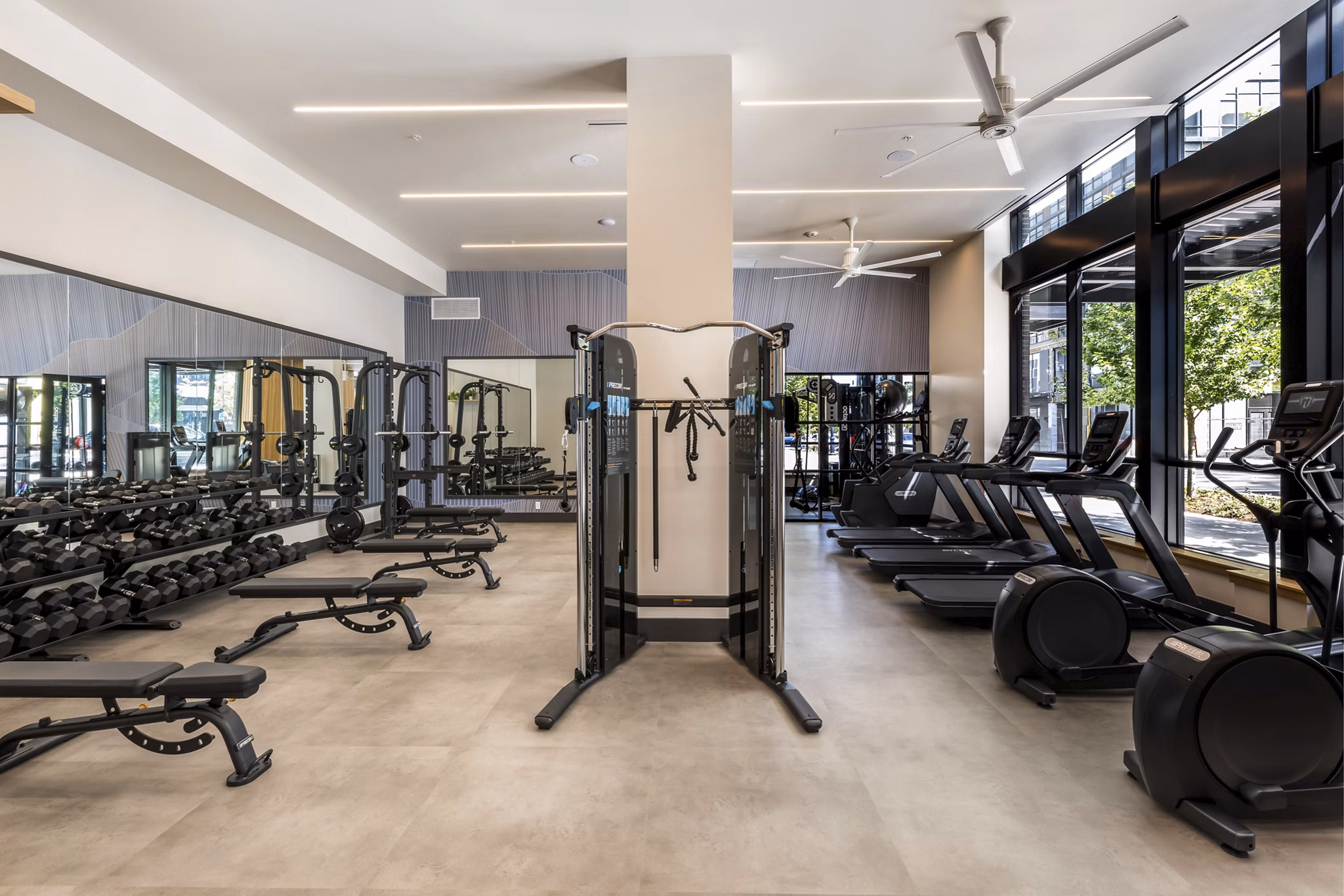 fitness center at Broadstone Riva Apartments 