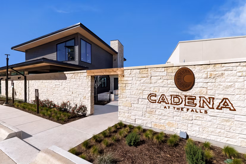 signage at Cadena at the Falls Apartments