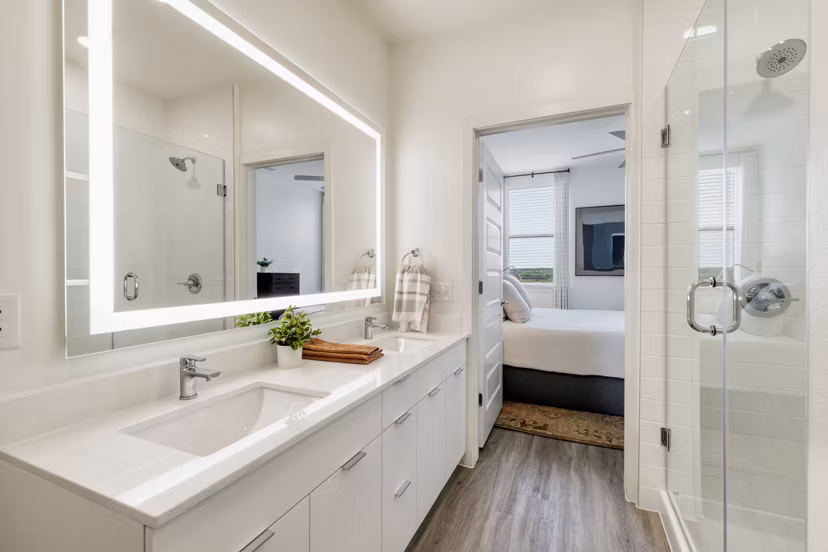 bathroom at Cadena at the Falls Apartments 