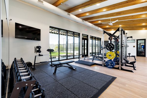 fitness center at Cadena at the Falls Apartments