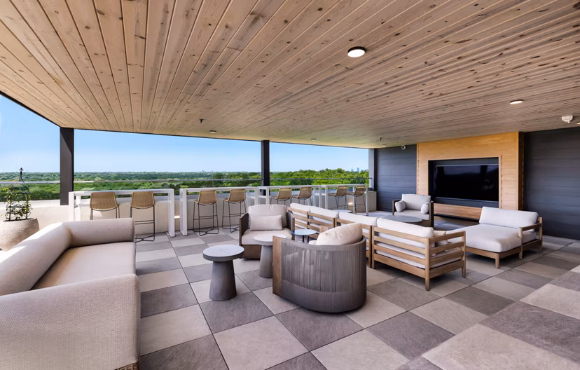 patio at Cadena at the Falls Apartments