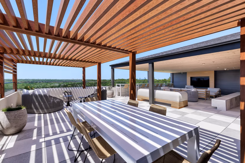 patio at Cadena at the Falls Apartments