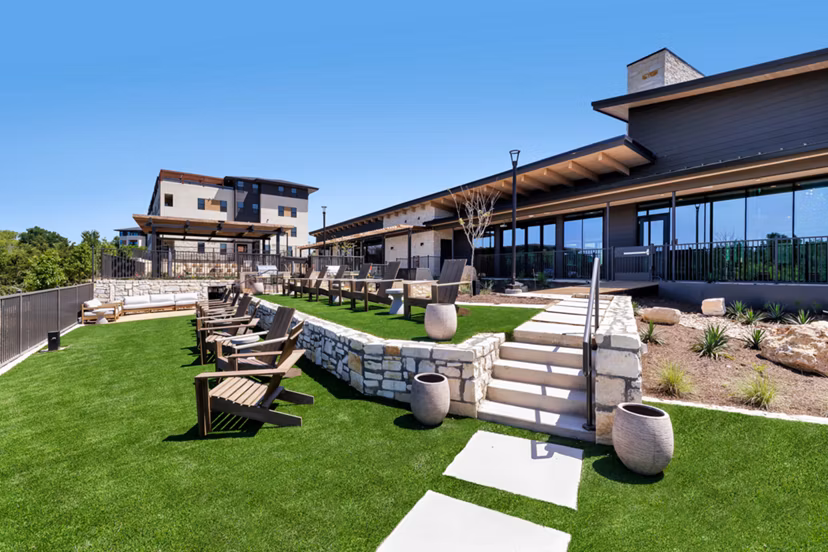 patio at Cadena at the Falls Apartments
