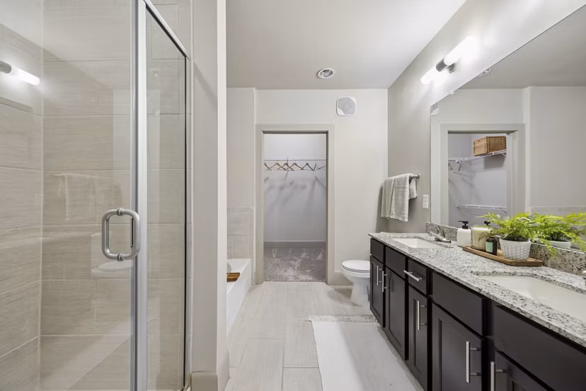 bathroom at District at Memorial Apartments