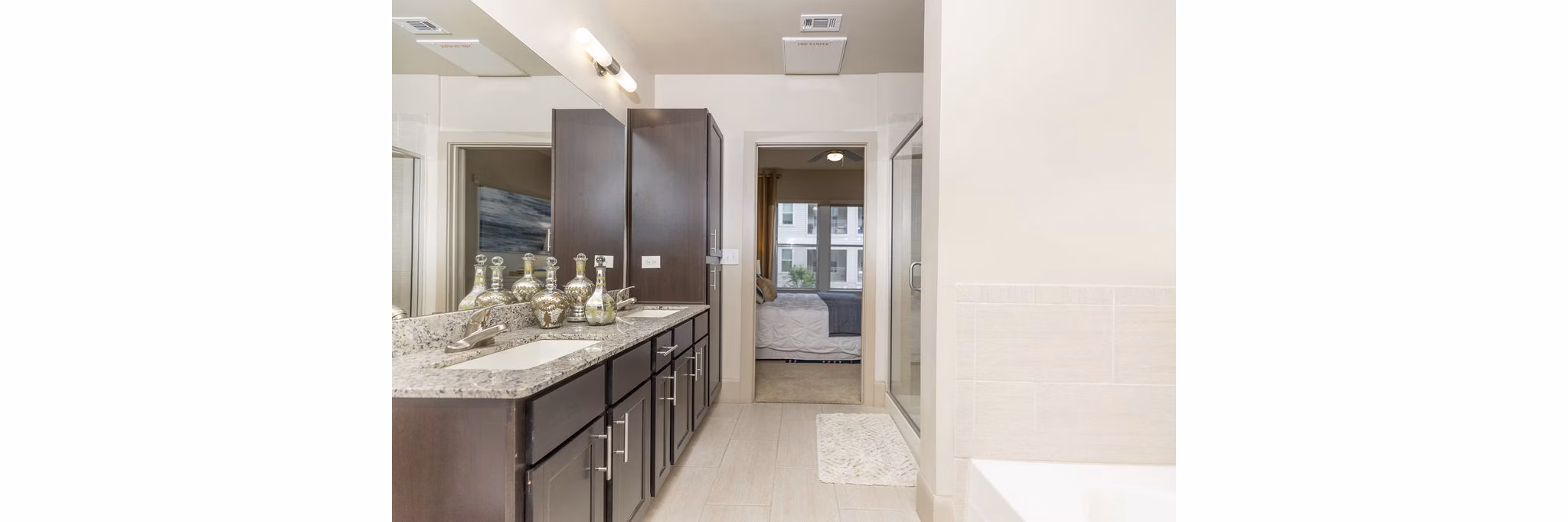 bathroom at District at Memorial Apartments